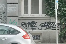 Grafitti aus Hauswand